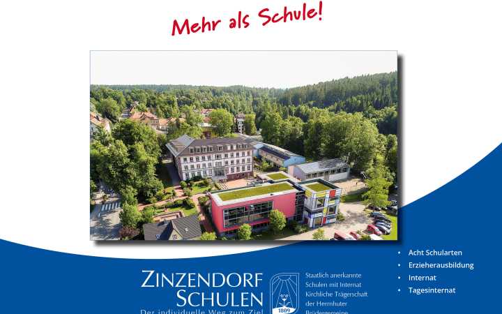 Imagebroschüre der Zinzendorfschulen