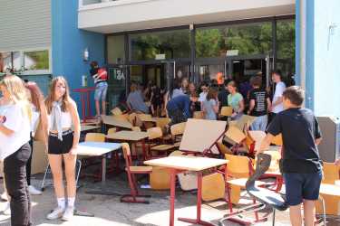 Ausgelassene Stimmung beim Abi-Streich Ausgelassene Stimmung beim Abi-Streich