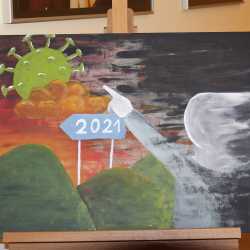 Covid 19 und Kunst: Ausstellung zur Pandemie in der Arztpraxis Covid 19 und Kunst: Ausstellung zur Pandemie in der Arztpraxis