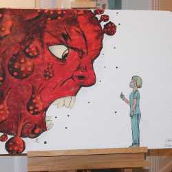 Covid 19 und Kunst: Ausstellung zur Pandemie in der Arztpraxis Covid 19 und Kunst: Ausstellung zur Pandemie in der Arztpraxis