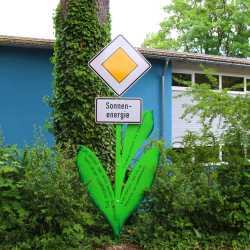 Bemerkenswerte Blumen erblühen auf Schulhof Bemerkenswerte Blumen erblühen auf Schulhof