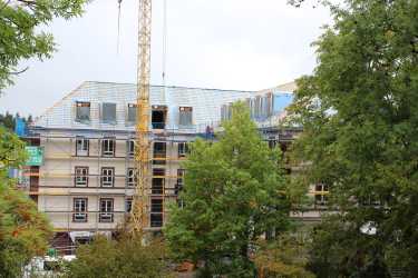 Haus Spangenberg hat wieder einen Dachstuhl Haus Spangenberg hat wieder einen Dachstuhl