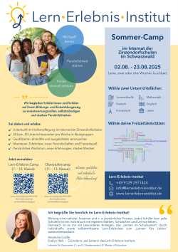 Sommer-Camp im Internat Sommer-Camp im Internat