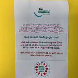 Tag der Schulverpflegung im Zeichen der Lebensmittelverschwendung Tag der Schulverpflegung im Zeichen der Lebensmittelverschwendung