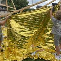 Zinzendorfschulen gestalten Kunstinstallation zum 50-jährigen Jubiläum der Gemeinde Königsfeld
