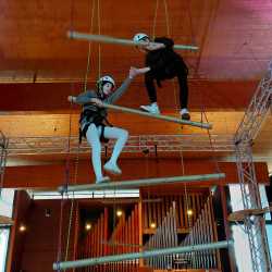 Kletter-AG besucht die Kletterkirche in Bad Dürrheim