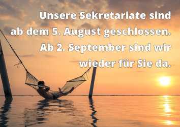 Wir wünschen erholsame Ferien!