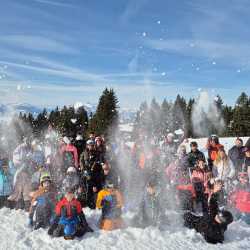 Siebtklässler der Realschule im Skischullandheim