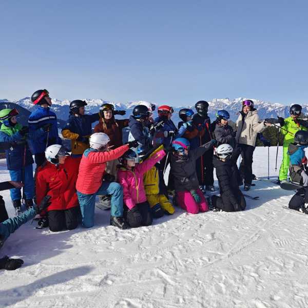 Siebtklässler des Gymnasiums im Skischullandheim