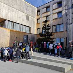 Siebtklässler des Gymnasiums im Skischullandheim