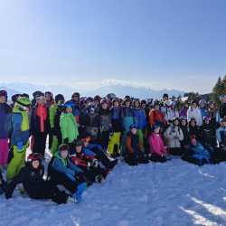 Siebtklässler des Gymnasiums im Skischullandheim