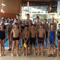 Schwimmteams im Regierungsbezirksfinale von Jugend trainiert für Olympia