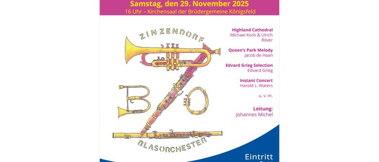 Jubiläumskonzert „25 Jahre Blasorchester der Zinzendorfschulen“