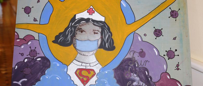 Covid 19 und Kunst: Ausstellung zur Pandemie in der Arztpraxis