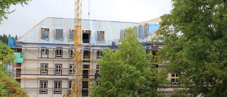 Haus Spangenberg hat wieder einen Dachstuhl