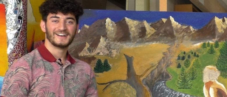 Gymnasiast Haroon macht sich Mittwochsgedanken und erklärt seine Kunst-Aufgabe