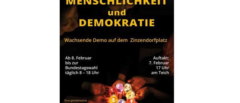 Licht an für Menschlichkeit und Demokratie