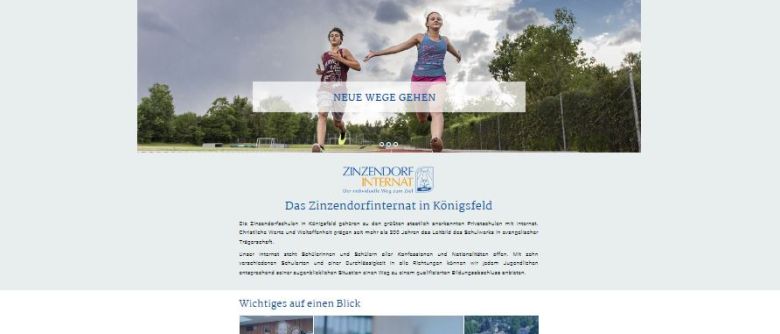 Das Internat hat eine neue Website!