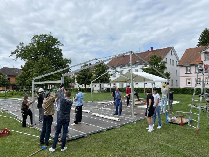 Realschüler helfen tatkräftig beim Bläsertag