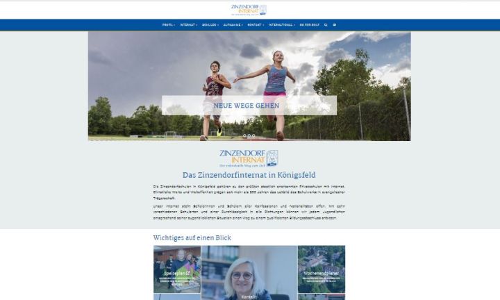 Das Internat hat eine neue Website!