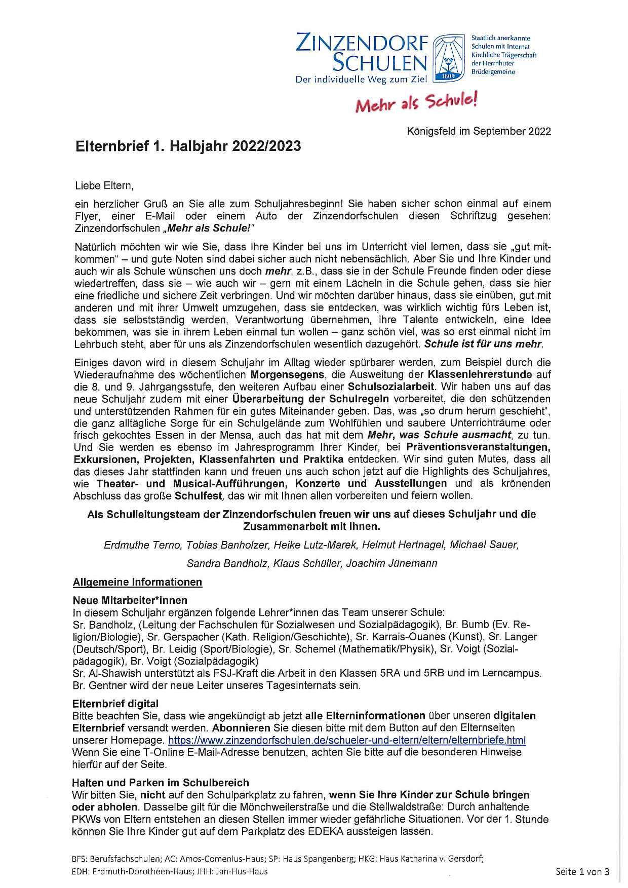 Elternbrief zum 1. Halbjahr 2022-23 - Berufliche Gymnasien