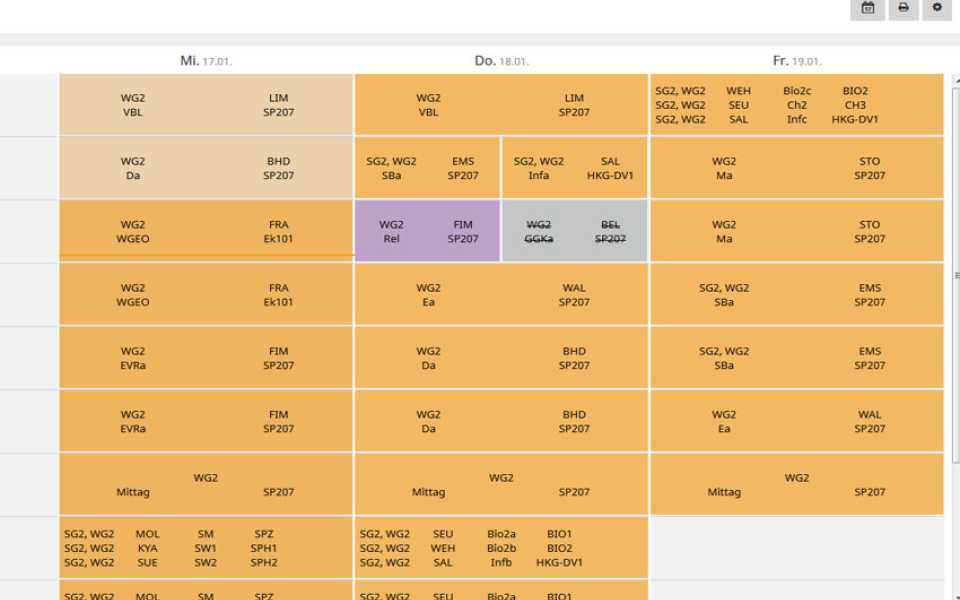Digitales Klassenbuch (WebUntis)